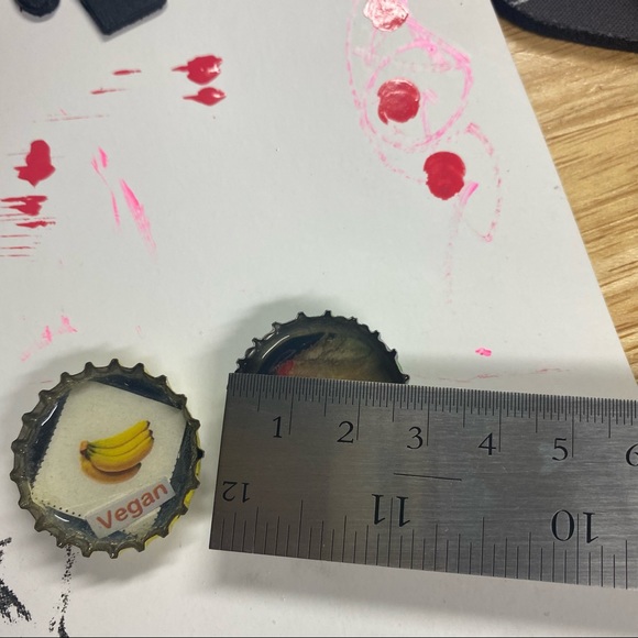 Misc., Bottle Caps for DIY Arts & Crafts Go Vegan/Stay Vegan - Picture 2 of 4